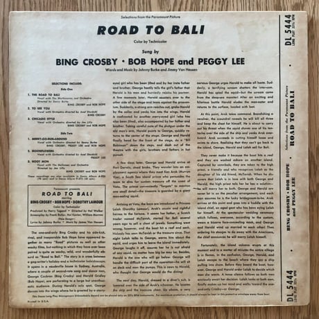 BING CROSBY, BOB HOPE & PEGGY LEE - Road to Bali (DECCA DL5444)