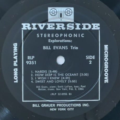 BILL EVANS - Explorations (RIVERSIDE RLP9351)