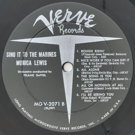 MONICA LEWIS - Sing It To The Marines (VERVE MGV-2071)