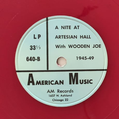WOODEN JOE'S NEW ORLEANS BAND - A Nite At Artesian Hall (AMERICAN MUSIC LP640)