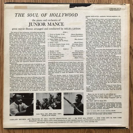 JUNIOR MANCE - The Soul of Hollywood (JAZZLAND JLP63)