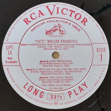 FATS WALLER - Favorites (RCA VICTOR LPT14)