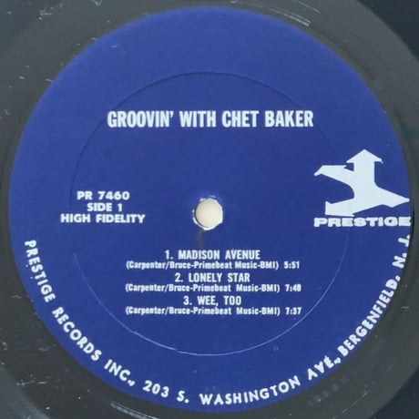 CHET BAKER - Groovin' (PRESTIGE PR7460) MONO