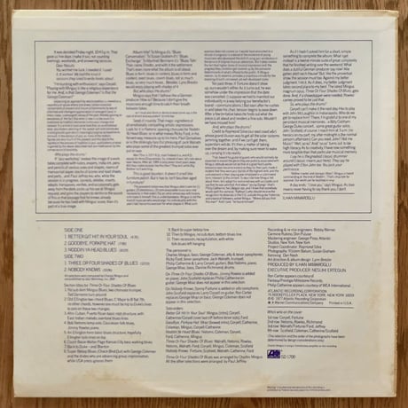 CHARLES MINGUS - Three or Four Shades of Blues (ATLANTIC SD1700)