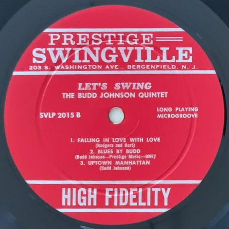 BUDD JOHNSON - Let's Swing! (SWINGVILLE SVLP2015)
