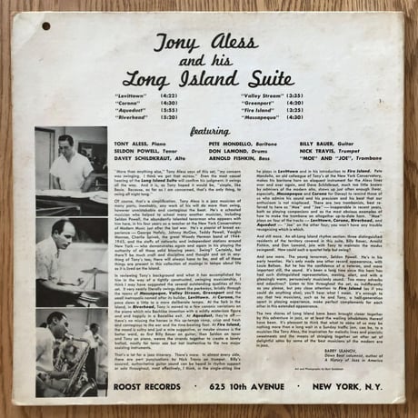 TONY ALESS - And His Long Island Suite (ROOST RLP2202)