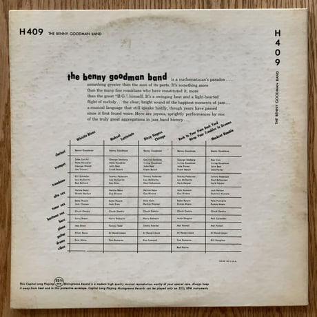 BENNY GOODMAN - The Benny Goodman Band (CAPITOL H409)