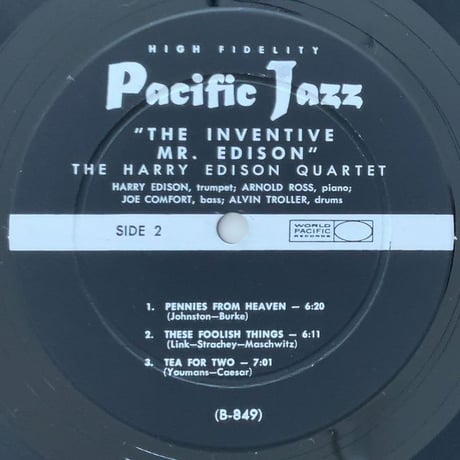 HARRY EDISON - The Inventive (PACIFIC JAZZ PJ-11)