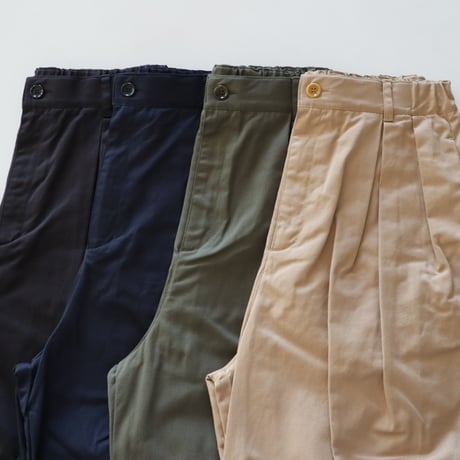 universal tissu コットンリネンタックパンツ