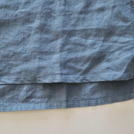 TISSU トリプルワッシャーリネンコットンバックボタン長袖シャツ