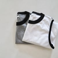 ARMEN コットンジャージクルーネックノースリーブリンガーTシャツ