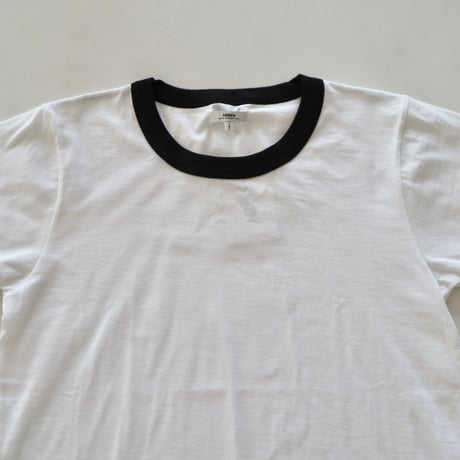 ARMEN コットンジャージクルーネック半袖リンガーTシャツ