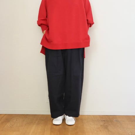 TISSU コットンリネンタックテーパードパンツ