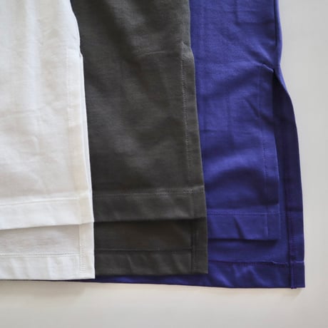 TRAVAIL MANUEL ミディ天竺ビッグスリットTシャツ