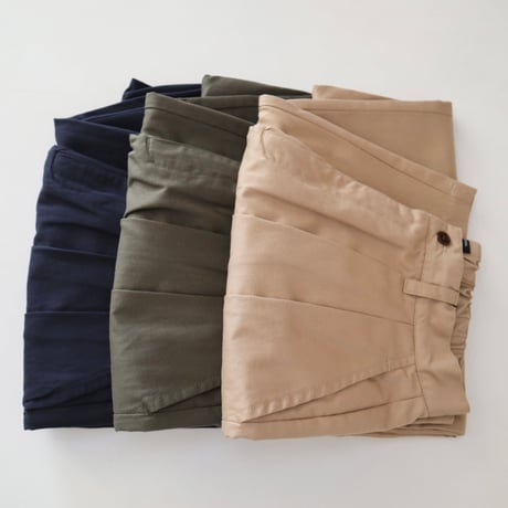 TISSU コットンリネンタックテーパードパンツ