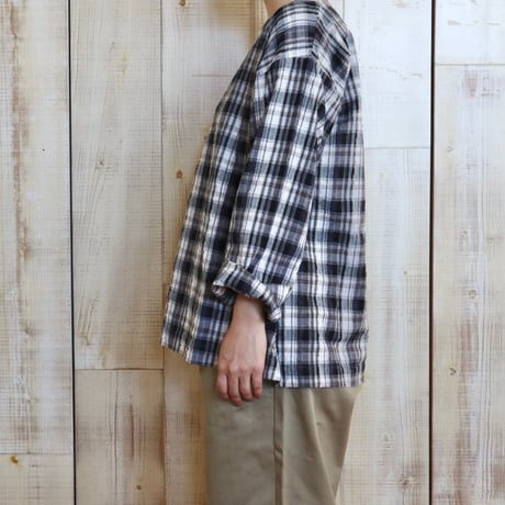 ARMEN チェックプルオーバーブラウス