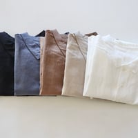 universal seven コットンキュプラリネン リトルカラーワイドシャツ