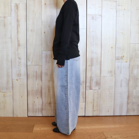 ichi デニムワイドパンツ