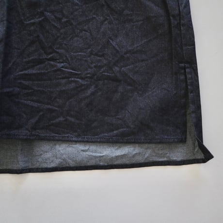 universal tissu フレンチリネン比翼開きシャーリングワイドブラウス