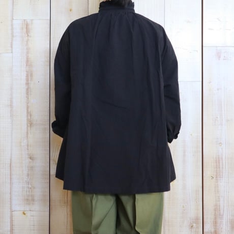 ichi ブロード2way前開きフリルブラウス