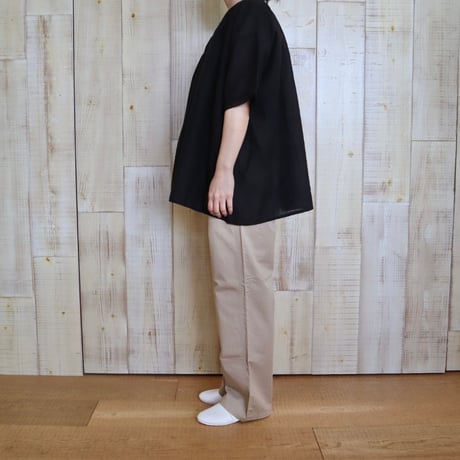 SOIL レース&ループボタンギャザースモックブラウス