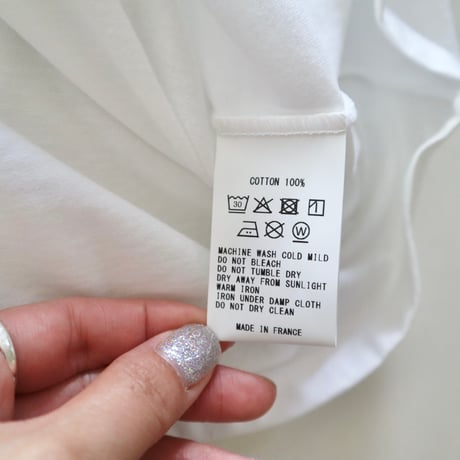 ARMEN コットンジャージクルーネック半袖リンガーTシャツ