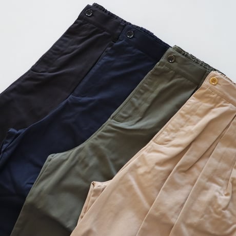 universal tissu コットンリネンタックパンツ