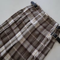 o'neil of dublin リネンチェックスカート