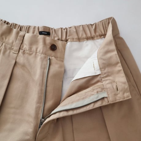 TISSU コットンリネンタックテーパードパンツ