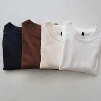 TRAVAIL MANUEL 度詰天竺7分袖プルオーバー