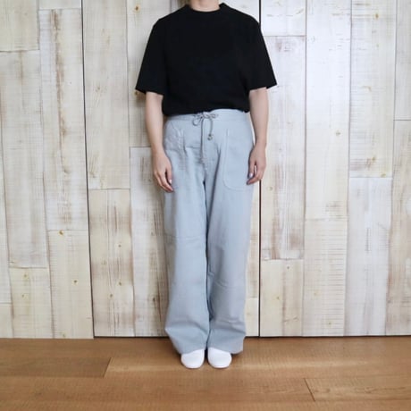 caqu カラーローンイージーワイドパンツ