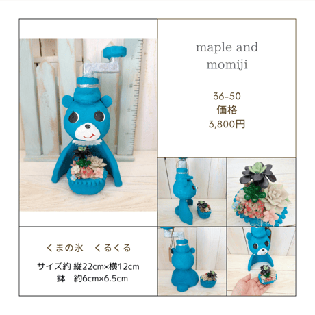 【maple & momiji】樹脂粘土の多肉植物コレクション