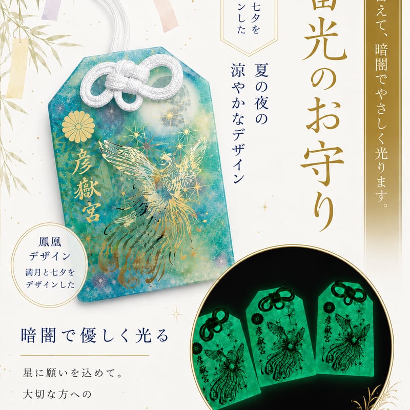 鳳凰御守＜蓄光タイプ＞ | 彦嶽宮オンライン授与所