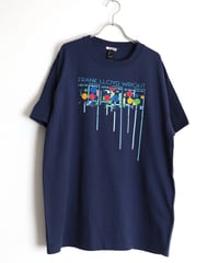 2000s "LIBERTY GRAPHICS" test sample print t-shirt -DEADSTOCK-