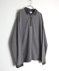 1990s "Calvin Klein Jeans" l/s border polo shirt