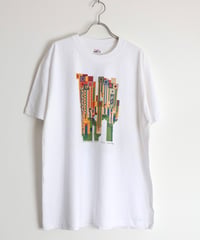 2000s "LIBERTY GRAPHICS" test sample print t-shirt -DEADSTOCK-