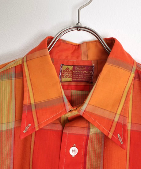 1970s "Sears KINGS ROAD" l/s checked shirt