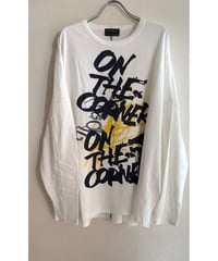 RÉAC/ ペイントドローイングTシャツ