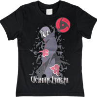 NARUTO　うちはイタチ　キッズTシャツ　ブラック