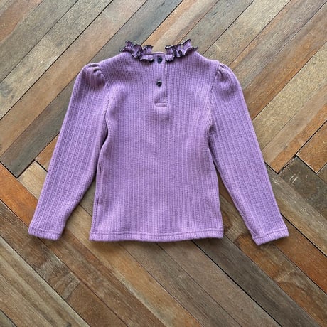 monatelier/20. amel two color fril T-shirt S-2XL