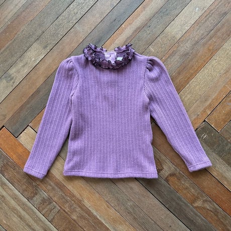 monatelier/20. amel two color fril T-shirt S-2XL