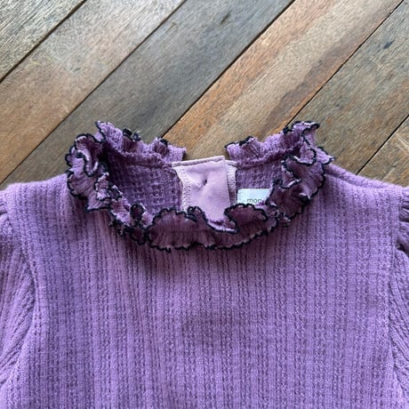 monatelier/20. amel two color fril T-shirt S-2XL