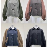 [予約販売] CYAN  TOKYO シアントーキョー　ミリタリースリーブショートブルゾン　607529