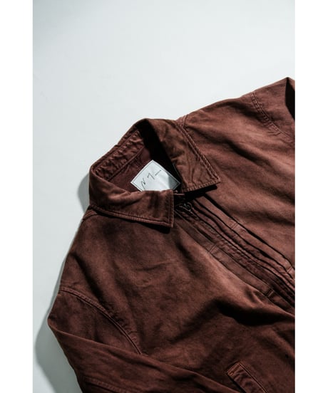 ANCELLM AGING DENIM TUCK JACKET