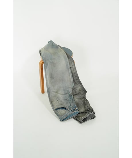 ANCELLM SHOE-CUT DENIM PANTS
