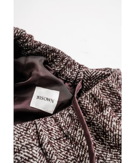 BISOWN LOOP TWEED EASY WIDE PANTS
