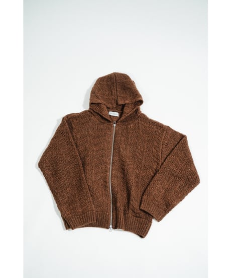 ENCOMING KNITTED MOHAIR HOODIE