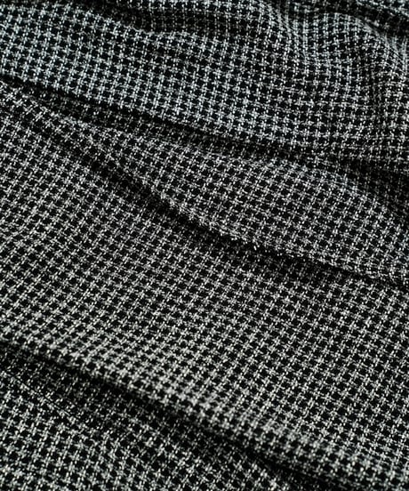 ULTERIOR WOOL SILK CHECK DRAWSTRING PANTS