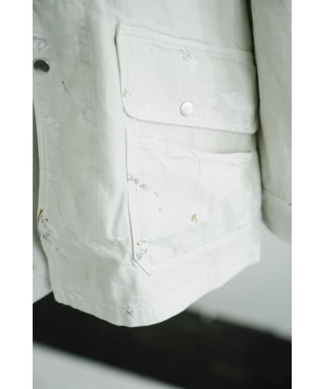 ANCELLM AGING DENIM HALF JACKET