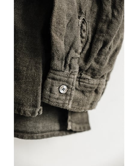 ANCELLM AGING LINEN CROSS - LINE SHIRT